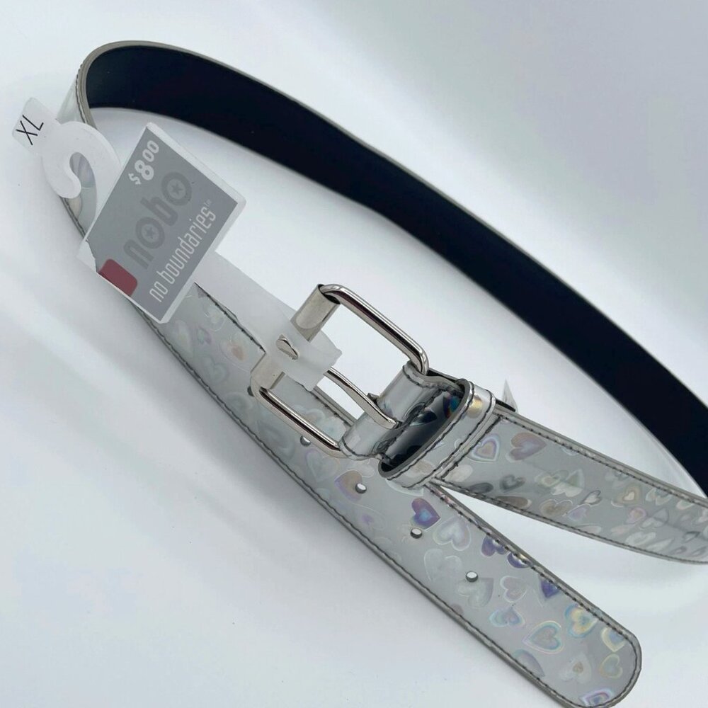 Y2k No Boundaries Holographic Heart belt XL